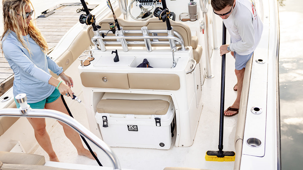 Revolve Stiff Deck Scrub Brush: The Ultimate Boat Cleaning Tool
