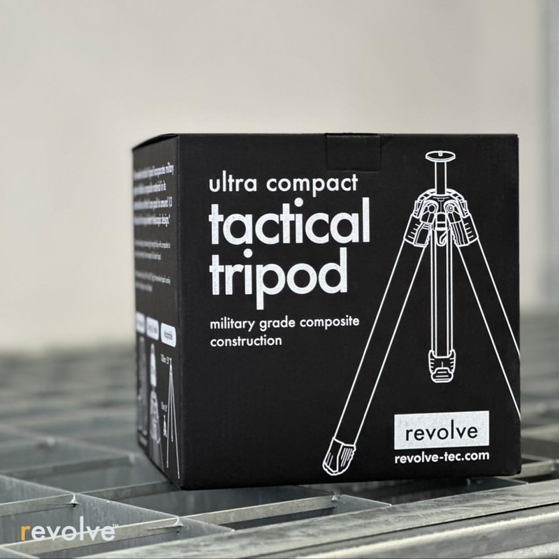 Load image into Gallery viewer, Revolve&#39;s Tactical Tripod packaging.
