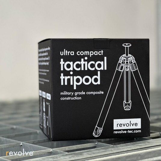Revolve's Tactical Tripod packaging.